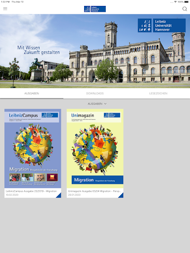Android application Leibniz Uni Hannover - Publika screenshort