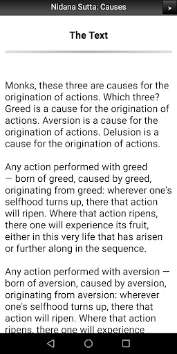 Causes Sutta - Buddhism Screen 2