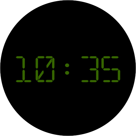 Retro Day Date LCD Watch Face.