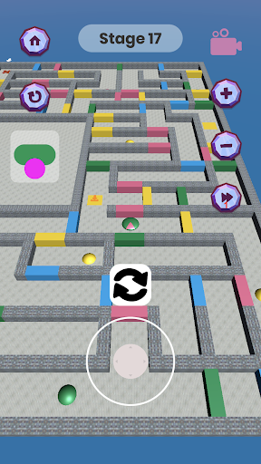 Android application 3D Colored Wall Maze screenshort