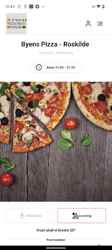 Android application Byens Pizza - Roskilde screenshort