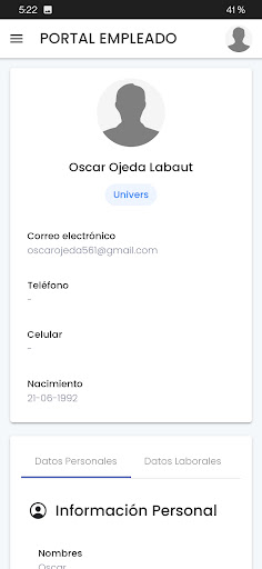 Portal Empleados Screen 3