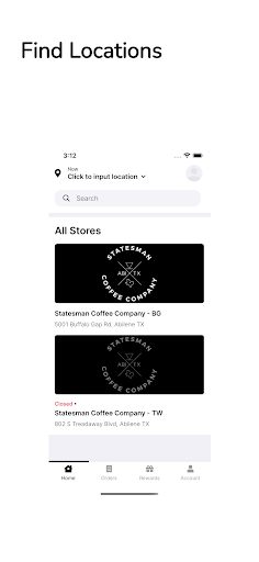 Screenshot of Statesman Coffee Company