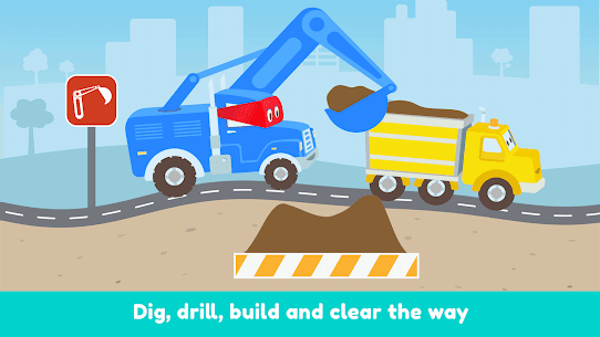 Carl the Super Truck Roadworks  Dig, Drill  Build Mod Apk Download 5