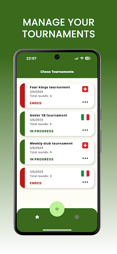 Android application Chess Tournament Manager screenshort