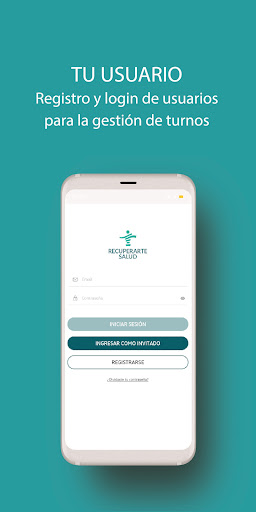 Android application Recuperarte Salud screenshort