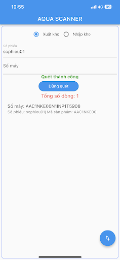 AQUA DMS SCAN Screen 2