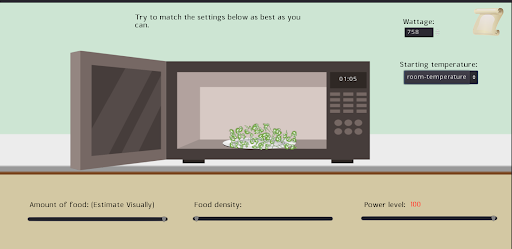 Microwave Calculator Screen 2