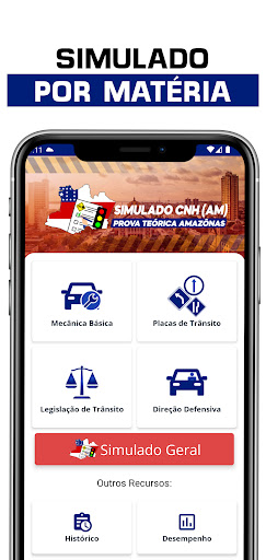 Android application Simulado CNH Amazônas AM screenshort