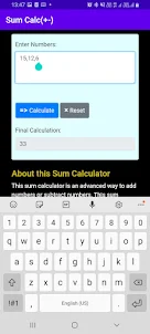 Sum(Addition) Calculator