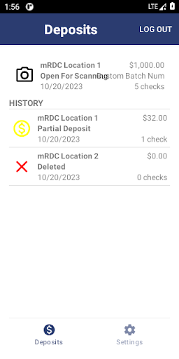 Icon Business Bank RDC Screen 3