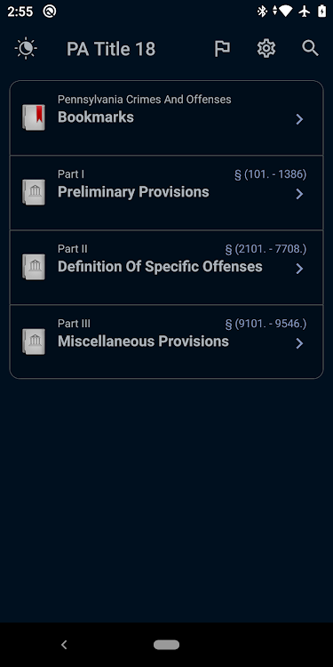 PA Crimes Offenses Title 18 - 1.5 - (Android)
