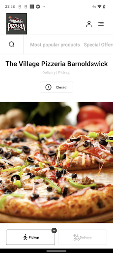 Android application The Village Pizzeria screenshort