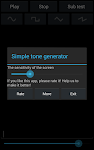 screenshot of Simple tone generator