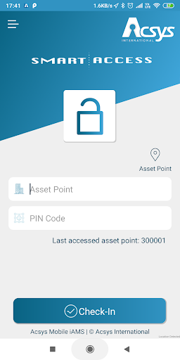 Acsys Mobile Application Screen 3