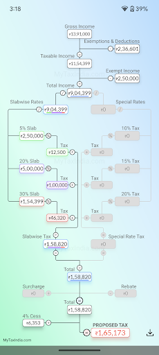 Tax Calculator India 2024-2025 Screen 3