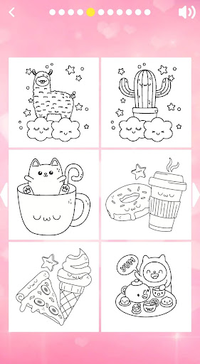 Kawaii Game Coloring Book Screen 3