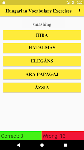 Hungarian Vocabulary Exercise Screenshot 2 - AppWisp.com