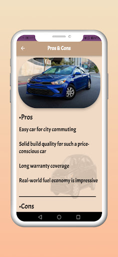 Android application Kia Rio S guide screenshort