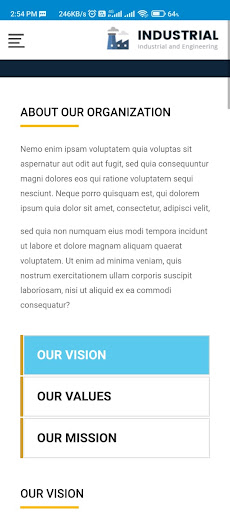Android application Industrial screenshort