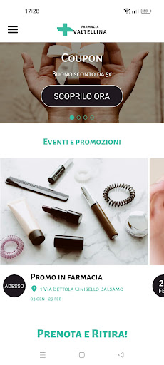 Android application Farmacia Valtellina screenshort