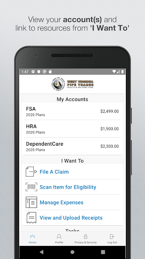 Android application West Virginia Pipe Trades HRA screenshort