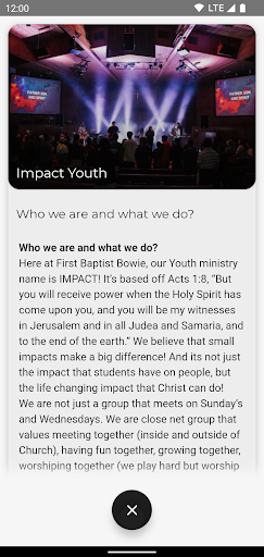 Impact Youth - FBC Bowie Screen 2