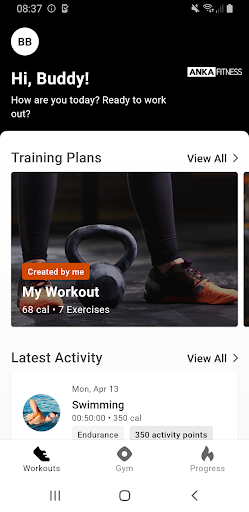 Android application ANKA Fitness screenshort