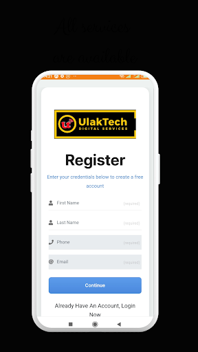 Android application UlakTech digital Services screenshort