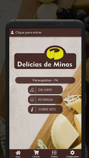 Android application Delícias de Minas screenshort