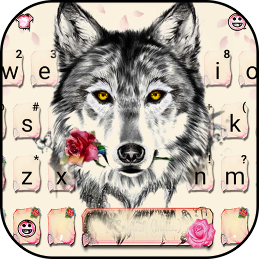 Rose Wolf Tattoo Keyboard Them 1.0 Icon