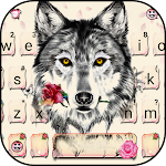 Cover Image of Unduh Rose Wolf Tattoo Keyboard Them  APK
