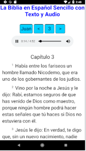 Audio Biblia Sencilla - Funcio Screen 2