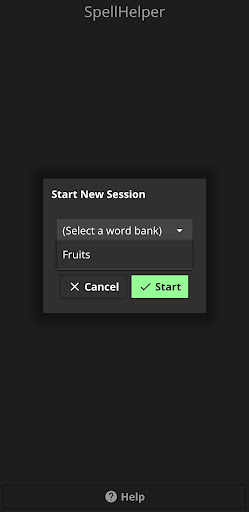 Android application SpellHelper screenshort