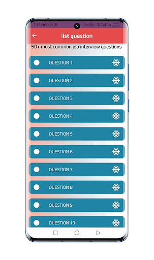 common interview questions Screen 2