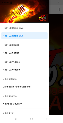 Android application Hot 102 Reggae Global Jamaica screenshort