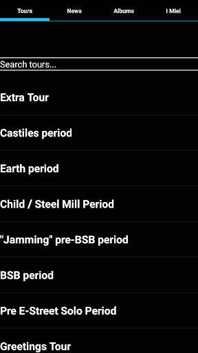 Android application Bruce Springsteen Concerts screenshort