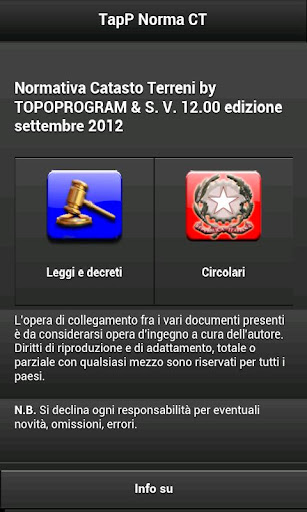 Android application TapP Norma Catasto Terreni screenshort
