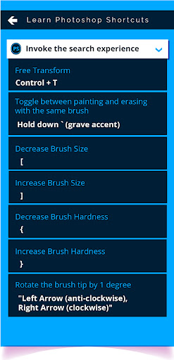 Graphic Tools Shortcuts Keys Screen 2