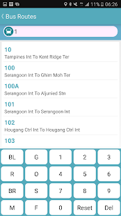 SG Bus / MRT Tracker Screenshot