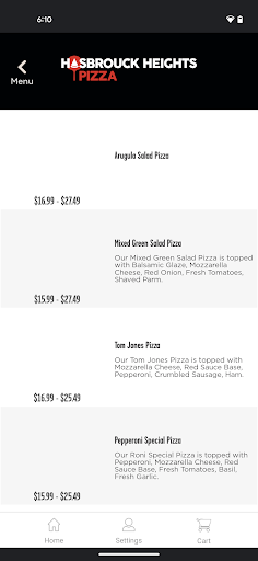 Screenshot of Hasbrouck Heights Pizzeria
