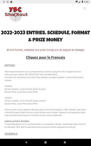YBC Shootout Screen 3