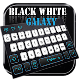 Black and White Galaxy Keyboard icon
