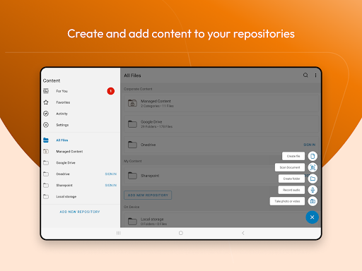Screenshot of Content - Workspace ONE