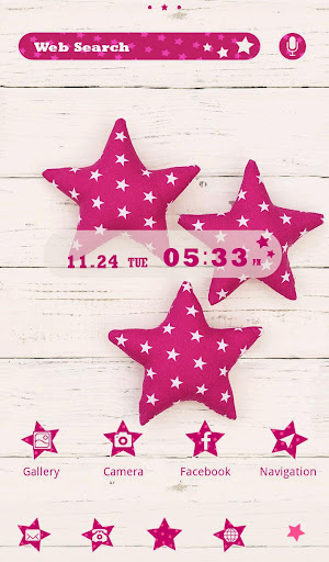 Android application Pink Stars wallpaper screenshort