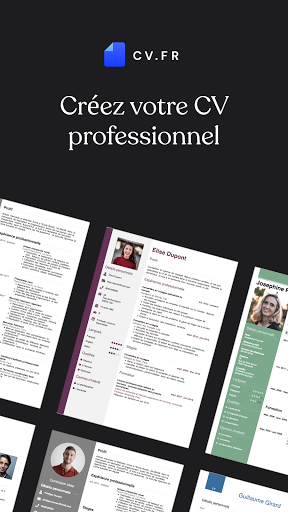 Android application CV.fr : Créer un CV pro screenshort