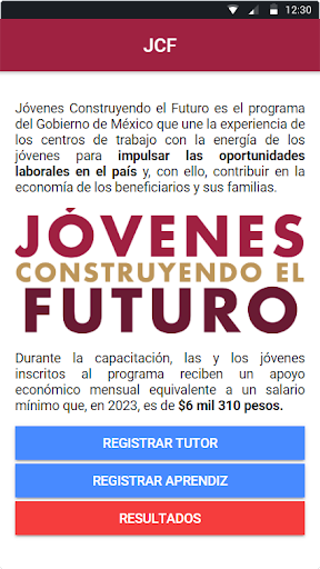 Android application Young building the future screenshort