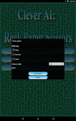 Clever AI: Rock Paper Scissors Screen 2