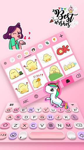 Pink Candy Color Keyboard Background screenshot 3