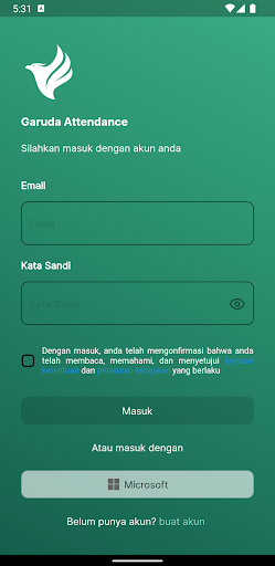Android application Garuda Attendance screenshort
